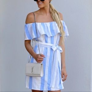 Vici Amaya Pocketed Off Shoulder Dress
